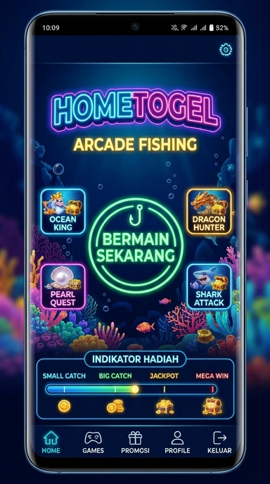 Tampilan antarmuka hometogel yang intuitif dan mudah digunakan.